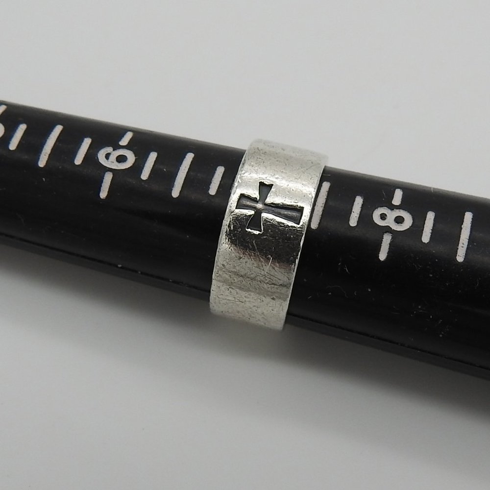 Chunky James Avery Sterling Crosslet Ring Band Ret